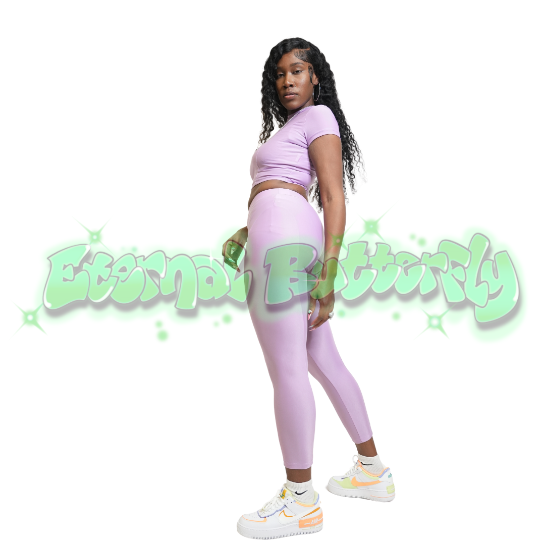Eternal Two Piece Short-sleeve Crop Top Set - Pink