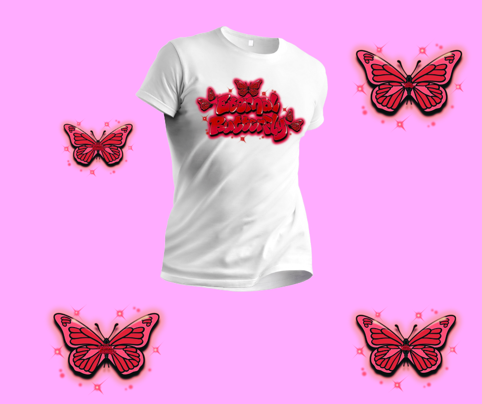 Eternal - Eternal Red Love Forever Short Sleeve Top - White