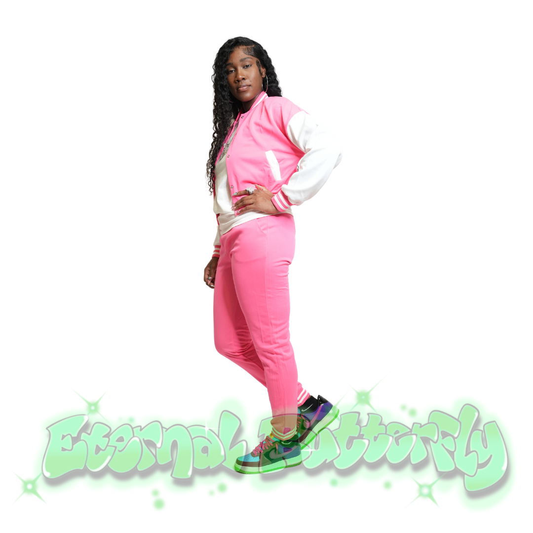 Pink Varsity Jacket + Pants Set