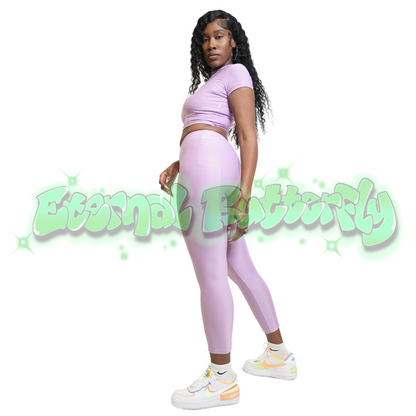 Eternal Two Piece Short-sleeve Crop Top Set - Pink