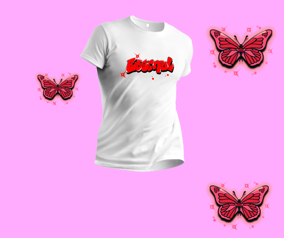 Eternal - Eternal Red Love Forever Short Sleeve Top - White